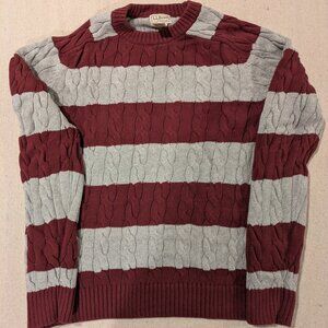 L.L. Bean Cable Knit Sweater M 100% Cotton